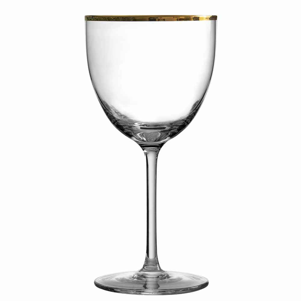 Urban Bar Gold Rim Nick & Nora Crystal Cocktail Glasses - Set of 4