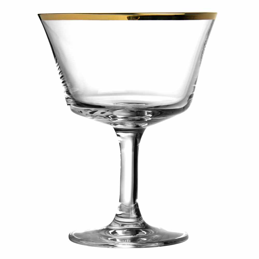 Urban Bar 1920 Prohibition Etched Crystal Retro Fizzio Glasses - 8.79 oz