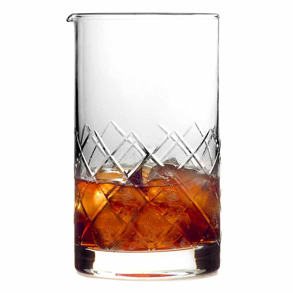 Urban Bar Transparent Diamond Cut Cocktail Mixing Glass