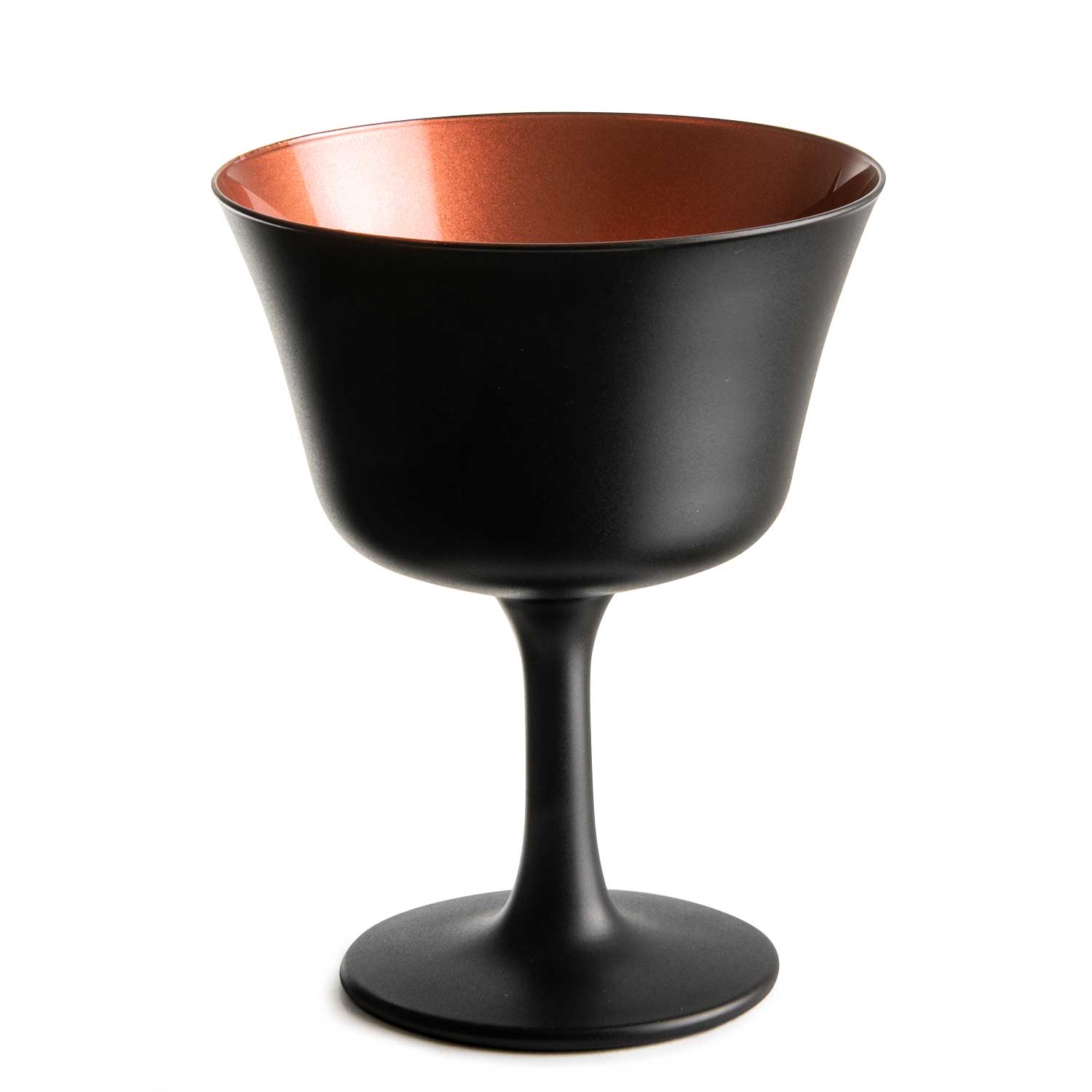 Black Champagne Cocktail Glass Goblet 20cl Oro Nero Fizz