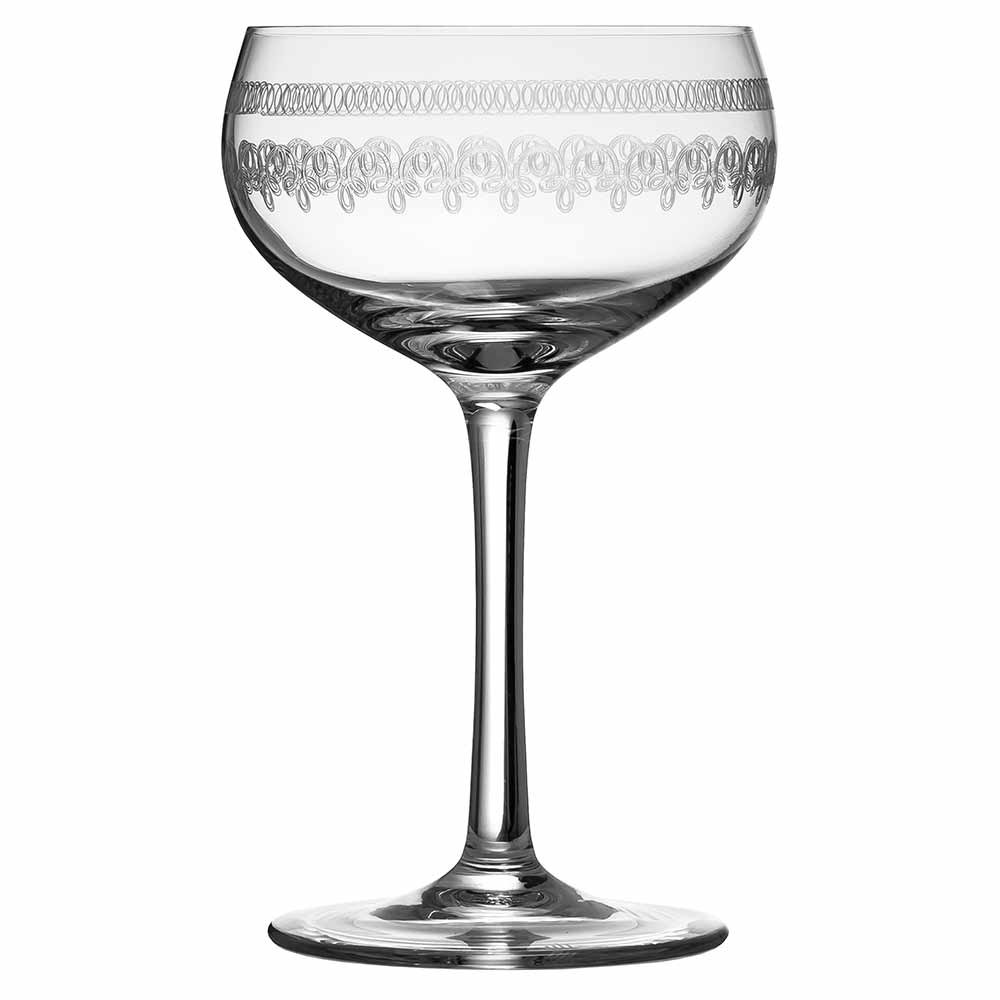 Vintage Etched Bar Glassware