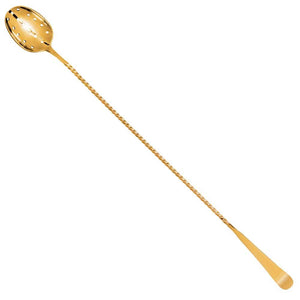 Biloxi Gold Strainer Bar Spoon 13.58 inch