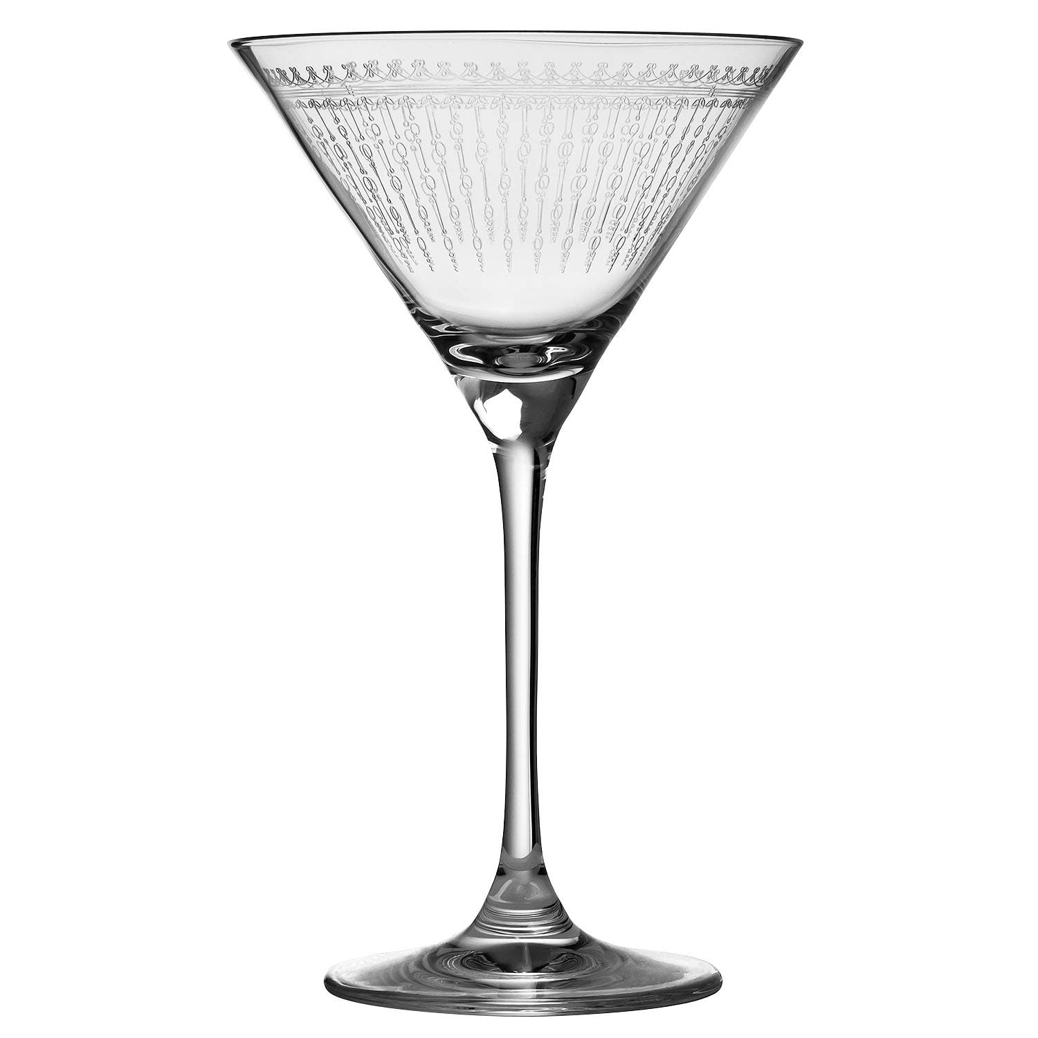 Urban Bar 1920 Prohibition Etched Crystal Retro Fizzio Glasses - 8.79 oz
