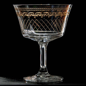 Retro Fizz 1910 Gold Cocktail Glass 6.75 fl oz