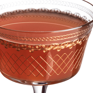 Retro Fizz 1910 Gold Cocktail Glass 6.75 fl oz