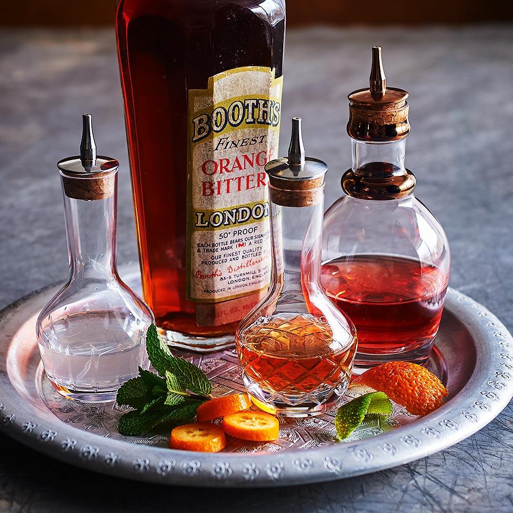 Handmade Crystal Bitters Bottle Vertical Cut 9cl – Urban Bar USA