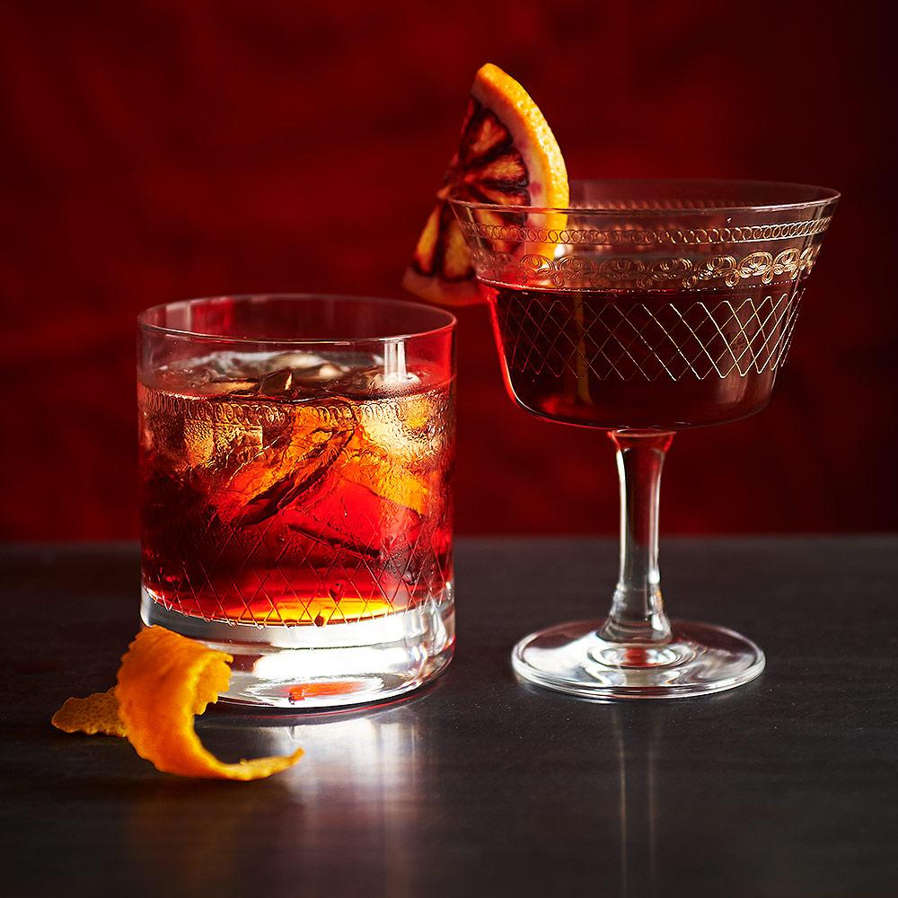 Retro Fizz 1910 Gold Cocktail Glass 6.75 fl oz
